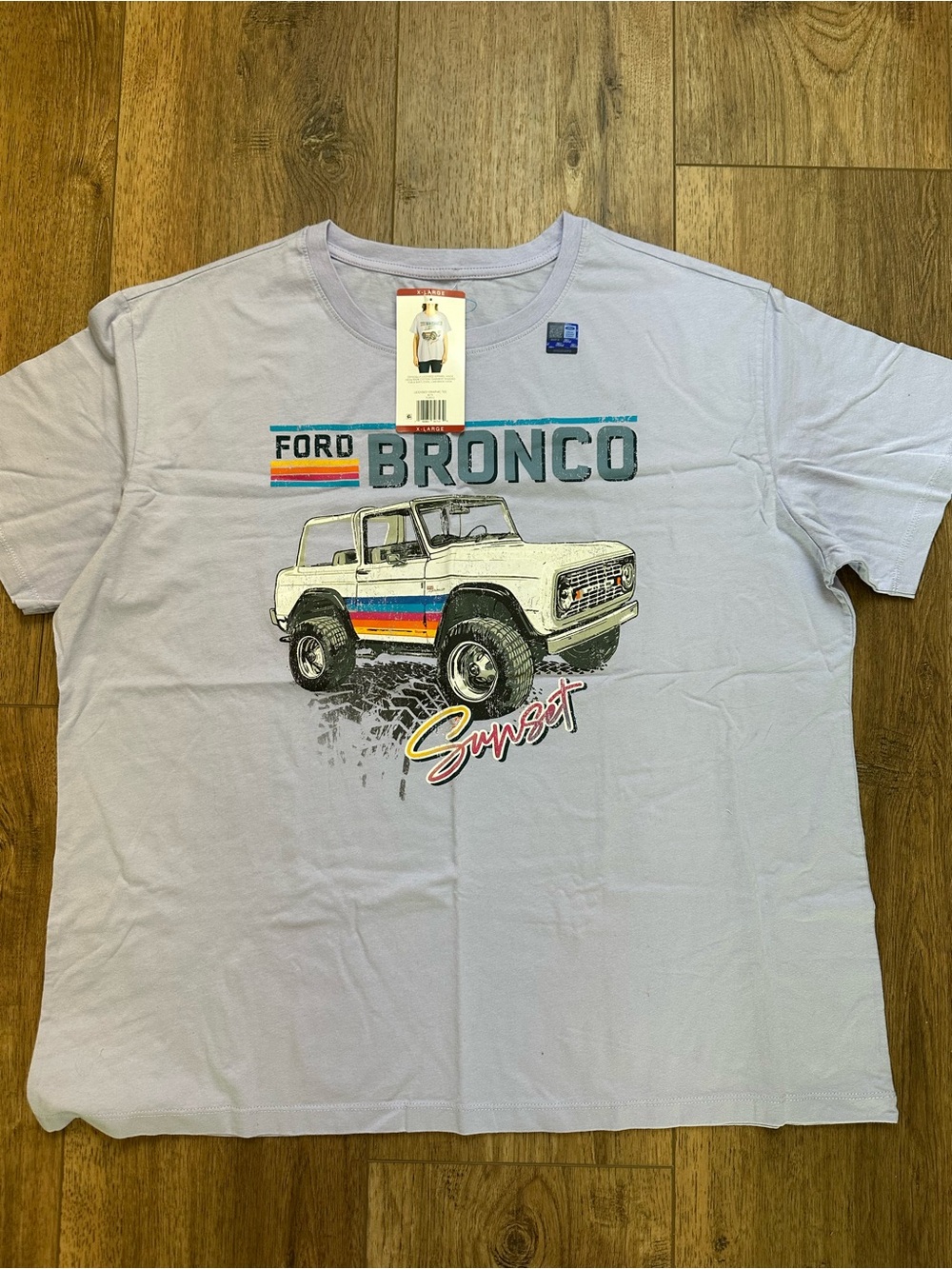 NWT!! Ford Bronco Tee Shirt, Light Purple, Licensed, Collector, Cotton, XL